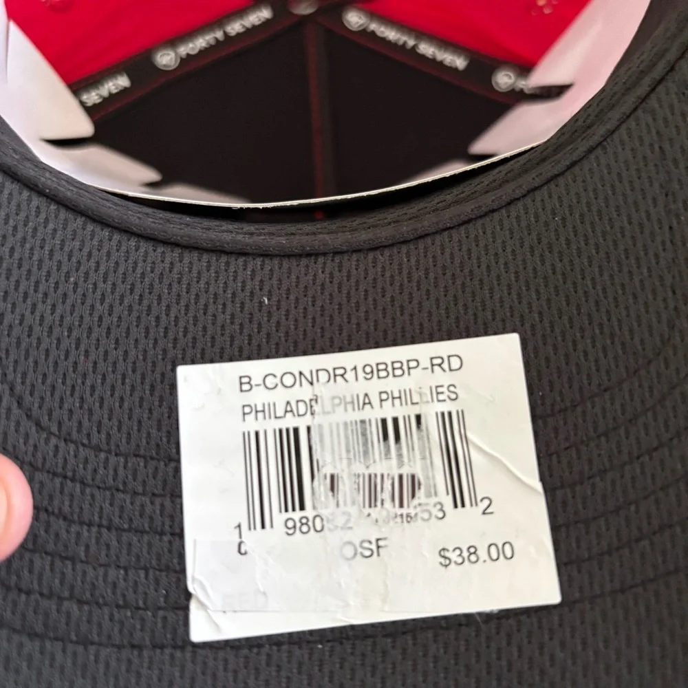 NWT Philadelphia Phillies MLB '47 Brand Red Script Rope Hitch Adjustable Hat - Picture 7 of 8